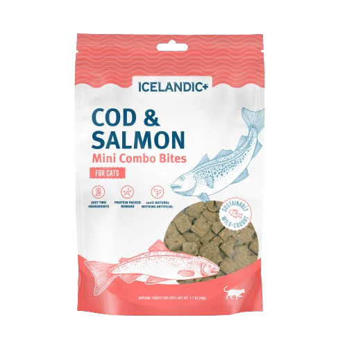 1ea 1.7oz Icelandic Mini Cod & Salmon Combo Bites for Cats - Health/First Aid